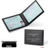 Leather Texture Driver's License Holder & Vehicle Document Case with Card Slots