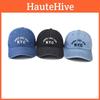 Nyc Denim Baseball Cap With Embroidered Letters Adjustable Sun Protection For Men And Women