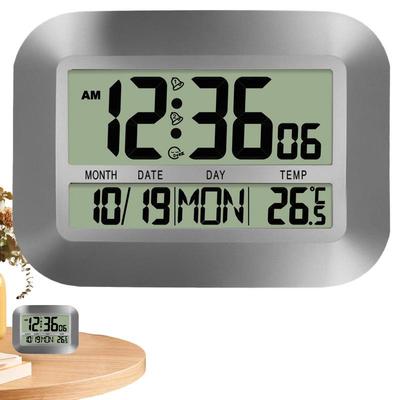 Wecker für Schlafzimmer Leiser LED-Wecker für Tischplatte Multifunktionaler Wecker mit Datums- und Temperaturanzeigefunktion Für