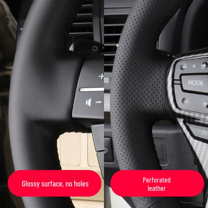 Ford Territory EV Genuine Leather Steering Wheel Cover, Hand-Stitched Grip