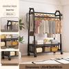 Movable Floor-Standing Coat and Clothes Rack for Bedroom Use