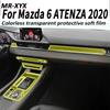 For Mazda 6 ATENZA 2020 Center Console Gear Panel TPU Car Interior Protective Film Anti-Scratch Repair Protect Sticker Sfqjm77