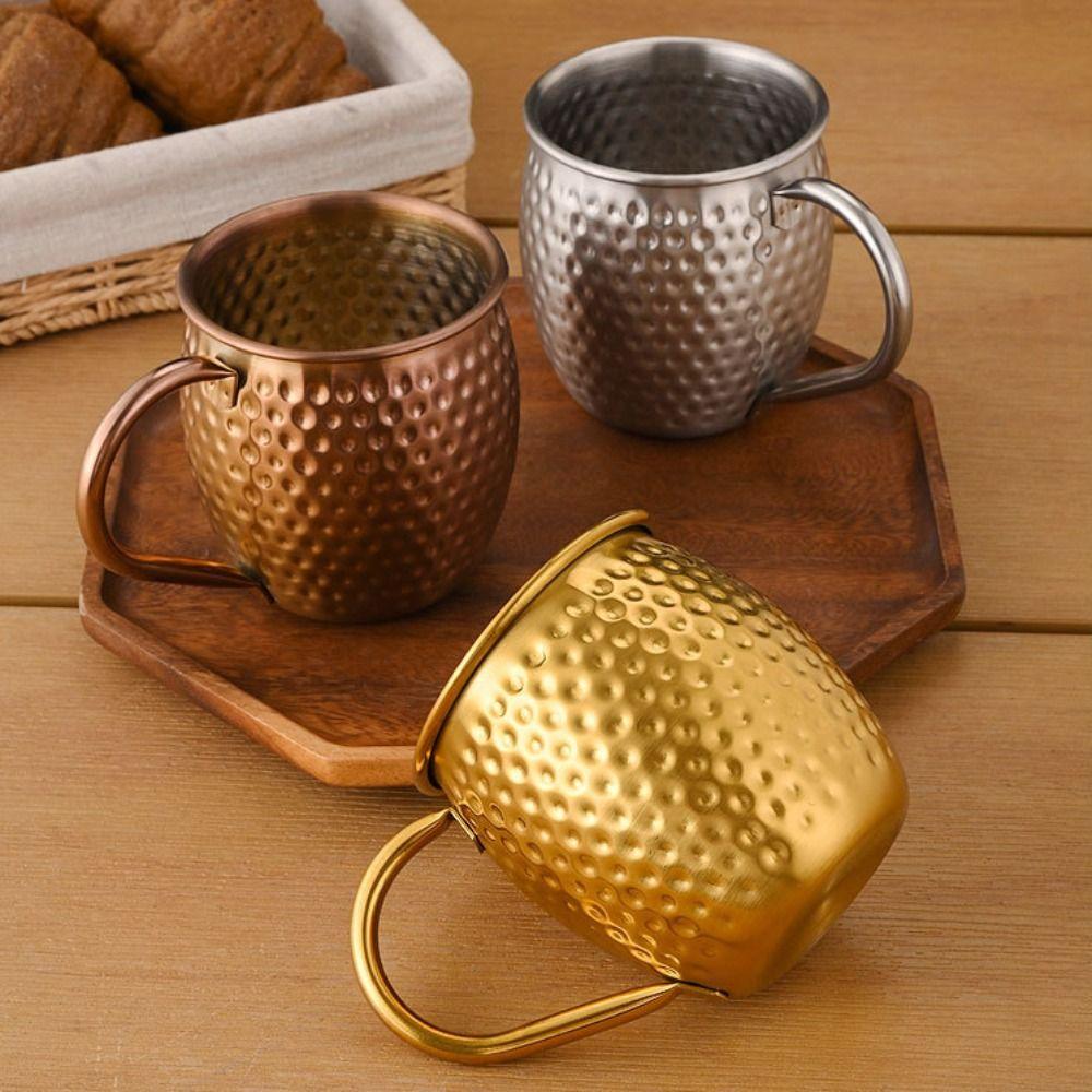 Hammer Muster Moskau Mule Becher Retro Edelstahl Tasse Trinkgeschirr Trinkbecher Küche