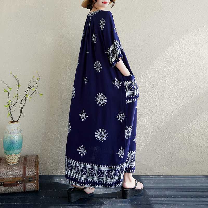 Women's Loose Patterned Slimming Dress