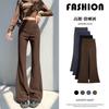 Slight Suit Pants Women's New Autumn High-waisted Slim Horseshoe Pants Casual Small Elastic Waist Flared Pants