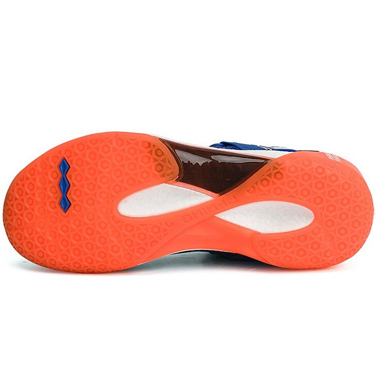 Li Ning Roar II Rubber Cushioning Slip Resistant Abrasion Resistant High top Badminton Shoes Men's Dark Simple Blue AYAQ011-1