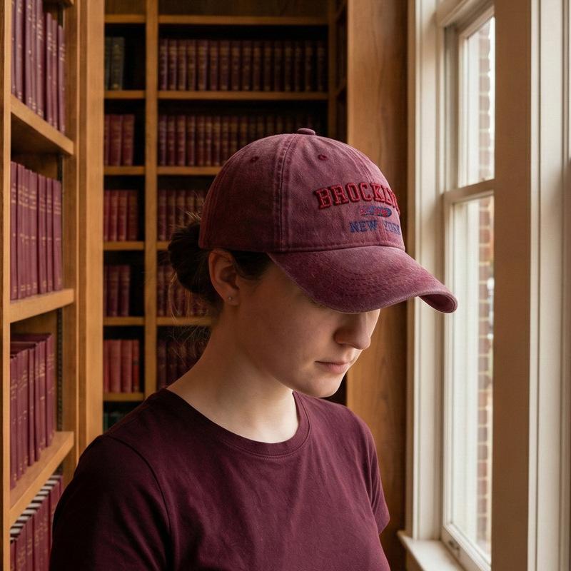 Vintage Cotton Embroidery Baseball Cap Unisex Letters Cap Outdoor Sun Hat