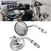 Universal for M8 M10 for Harley Dyna Bobber Round Retro Motorcycle Modified Wide-field Rearview Mirror Anti-shake Moto Parts