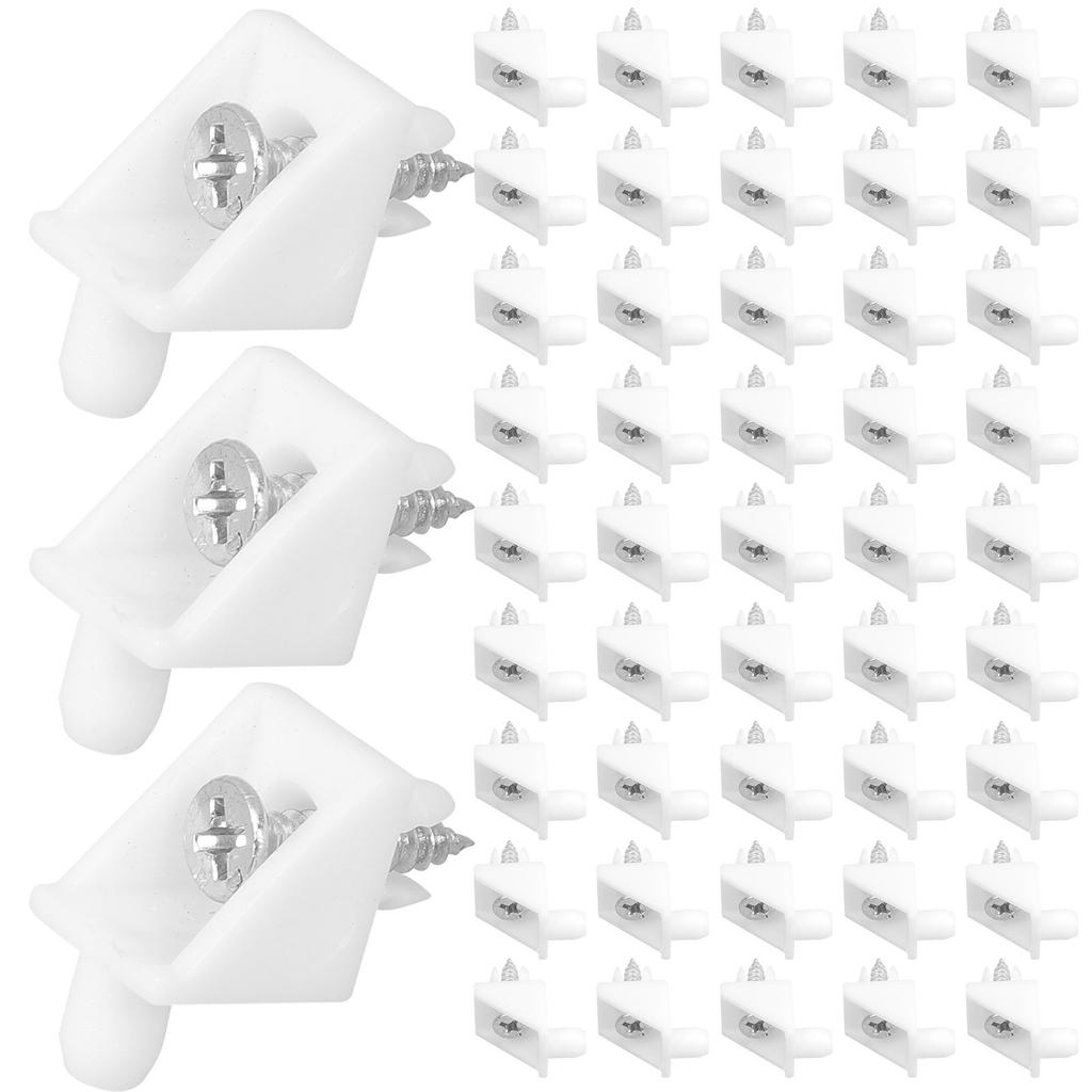 100Sets Drawer Bottom Wedge Support Plastic Corner Brace for Cabinet Backboard Reinforcement Sagging Drawer Repair Kit