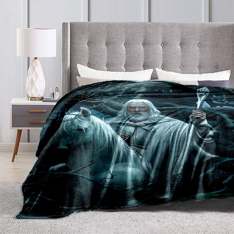 1 Stück Elbenreiter: Eine mystische Reise durch verzauberte Wälder Decke, Tragbare Überwurfdecke für Reisen & Camping, Ganzjahres-Kuscheldecke, Ideales Geschenk
