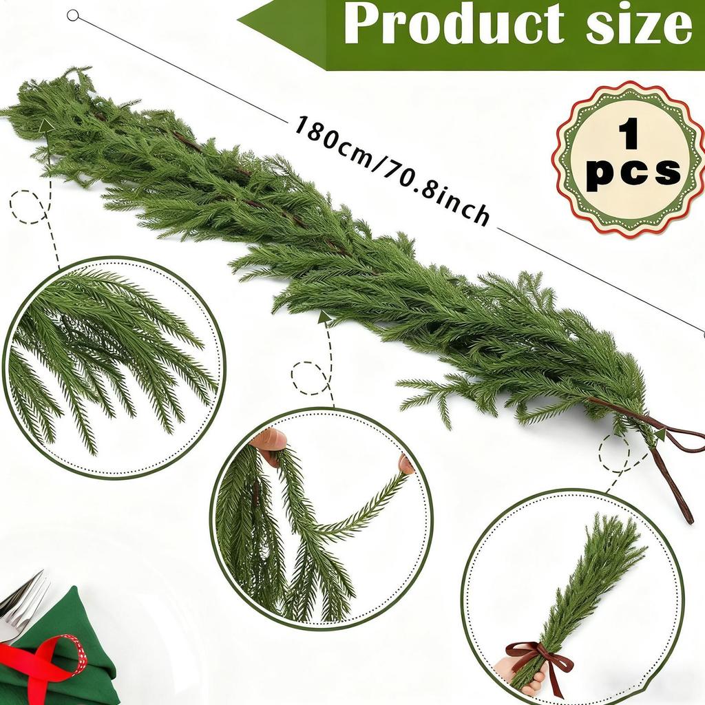 Cedar Garland Realistic Holiday Party Supplies Artificial Greenery Garland For Winter For Outdoor Indoor Porches Front Door