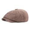 Herbst Winter Unisex Tweed Newsboy Barett Peaky Blinders Stil Golf Fahren Tägliches Tragen Bequem Knochenmütze