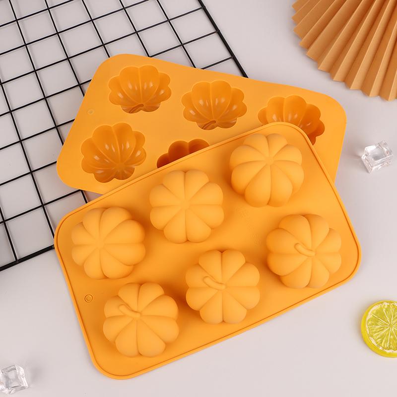 Pumpkin Silicone Molds Thanksgiving Fall Theme Ice Cube Tray Silicone Mold Muffin Chocolate Harvest Cake Baking Decoration Mould
