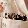 Cat Hat Badge Cartoon Alloy Brooch Pin, Mini Enamel Animal Shape Ornament Clothing Jewelry Accessory for Women Men Decoration Pin