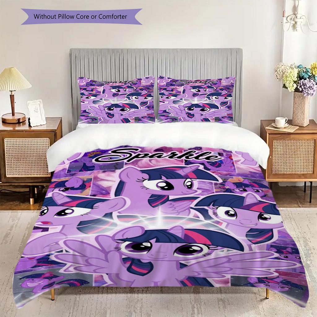 Twilight Sparkle Magical Adventure Bedding 1 Duvet Cover 2 Pillowcase Without Core Christmas Birthday Gift Soft And Comfortable