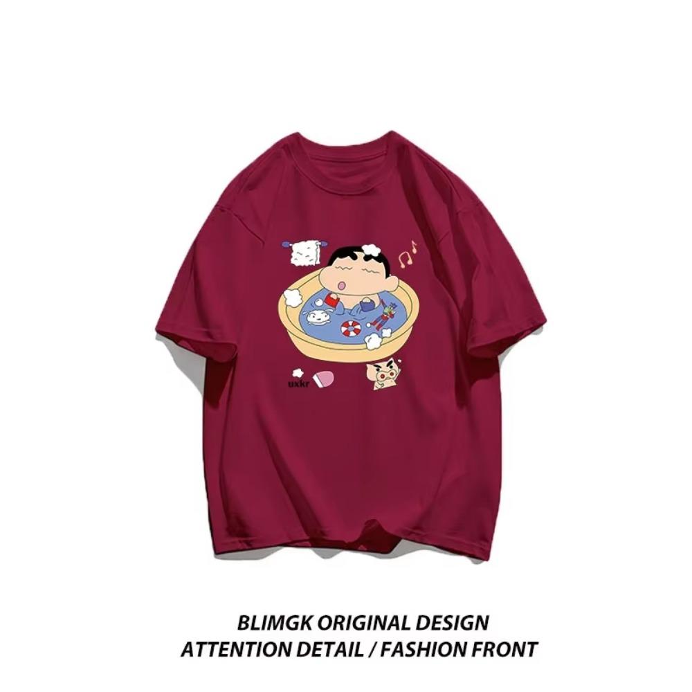 Crayo.n Xiaoxin Is Taking A Bath Womans T Shirt Cotton Leisure Tee Clothing Anime Cool T-Shirts Outdoor Popular Short Sleeved