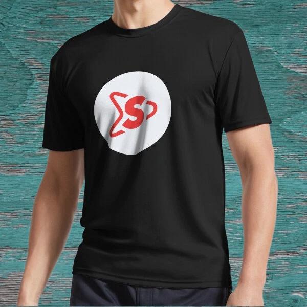 New S White Logo Active T-Shirt Logo American T-Shirt Funny Size S to 5XL XXL
