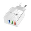 PD36W QC3.0 Mini 3 Ports Quick Charger Adapter US/EU/UK Plug for Home/Office