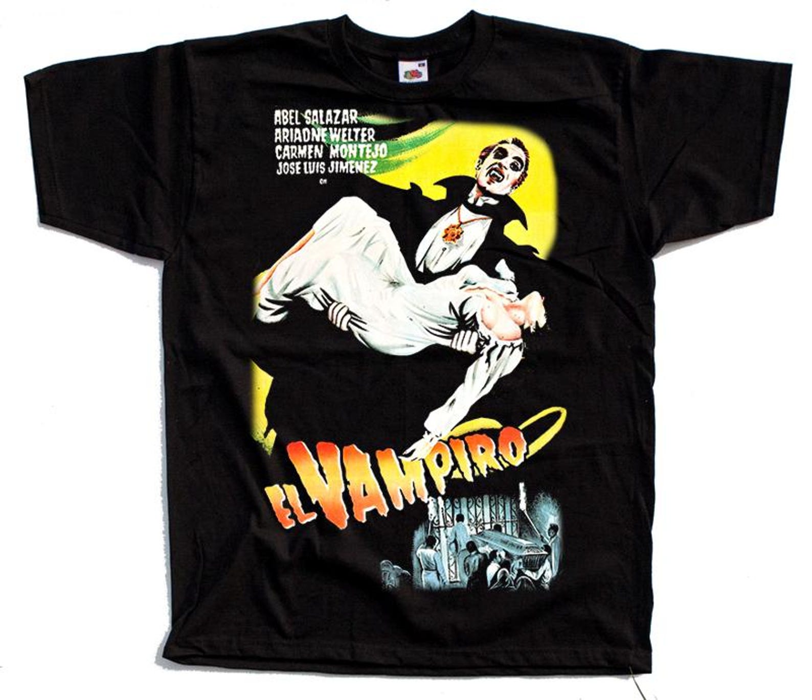 El Vampiro horror movie poster T-Shirt Black vintage scary all sizes S-5XL 4XL