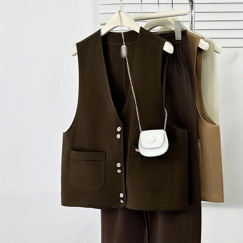 

Spring Plus Size Women s Loose V-Neck Vest Cardigan - Slimming and Flaw-Hiding Outerwear 2XL (130-150 Jin)