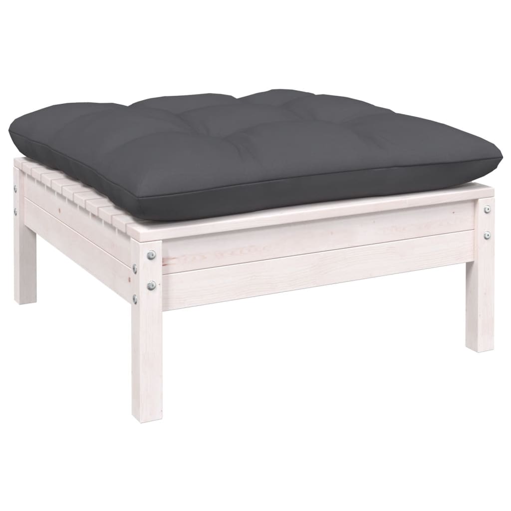 Vidaxl 6-Cz. Garden Lounge Set, With Cushions, White