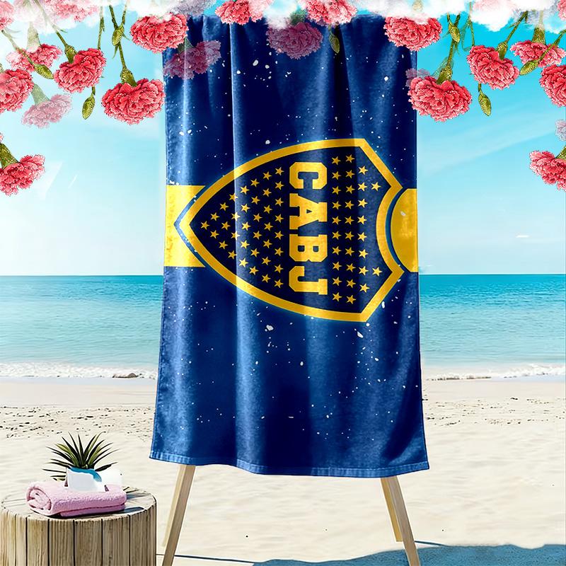Club Atletico Boca Juniors3 Print Beach Towel, Large Soft Quick Dry Towel for Beach Camping Swimming