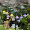 Decorative Garden Stakes 9 Pieces With Resin Umbrella Beams Metal Garden Decoration For Outdoor Patio Lawn Park Flower Bed