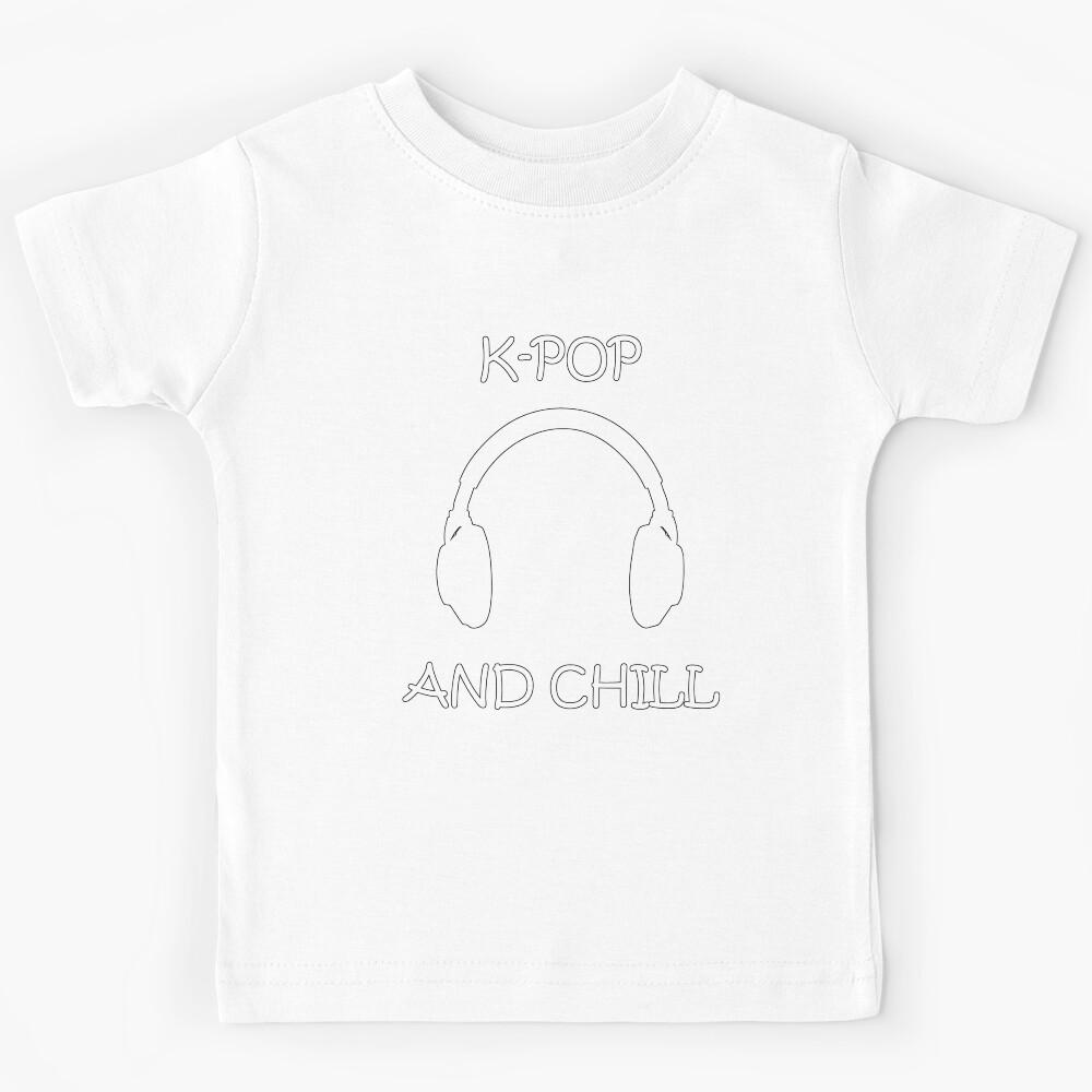 Cool kPOP and Chill Headphone Funny Culture Gift Kids T-Shirt