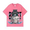 275 GSM Washed T-shirts 100% Cotton Demon Slayer V113 Inosuke Print Unisex Heavy Cotton T Shirt