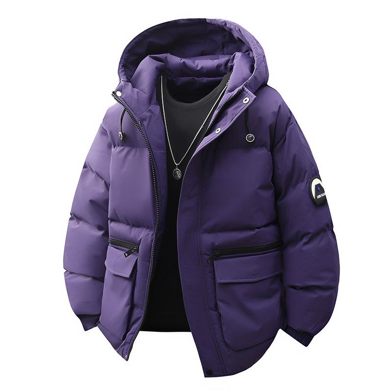 

Men s Winter Padded Stand Collar Down Jacket - Thickened Warm Outerwear M