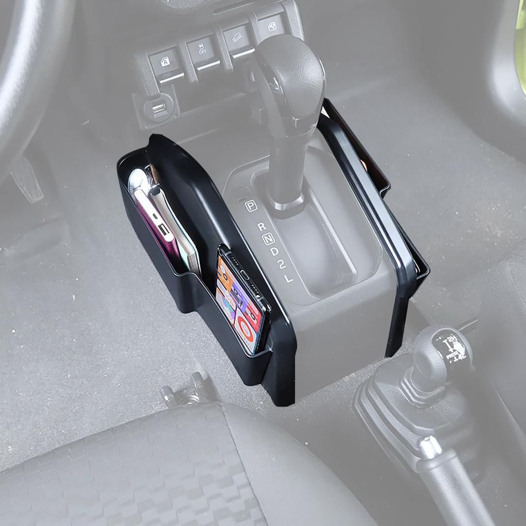 YOCTM Gear Shift Storage Box for Suzuki Jimny JB64 JB74 2020 2021 2022 2023 2024 Center Card Storage and Small Item Organizer Custom Parts Accessories