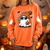 Dame Pullover Sweatshirt Hals Langærmet Løstsiddende Afslappet Farvet Top