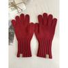 Wool 100ool pure wool scarf gloves two-piece set knitted autumn and winter warm solid color scarf couple