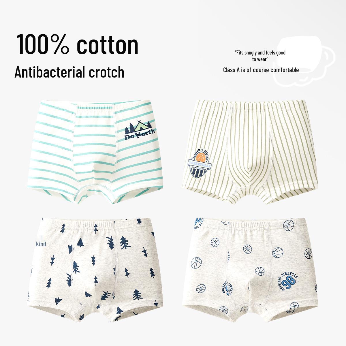 

Боксеры-брифы для мальчиков из чистого хлопка, возраст 6-12 лет, не скатываются, доступны большие размеры XXL - Height 125-135 cm, 50-59 jin