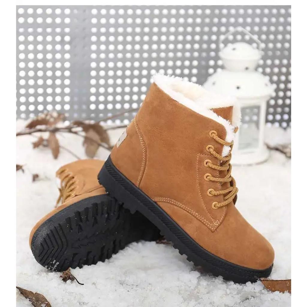 Women's Winter Boots Low Heels Women Boots With Fur Warm Winter Shoes Women Snow Boots Ankle Botas Mujer Winter Footwear Female