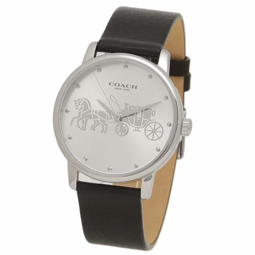 Coach Women's Watch 14503494 36mm Black and Silver