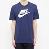 Nike Futura Icon Tee Logo Printed Short Sleeve T-Shirt Men Tops Blue AR5004-411