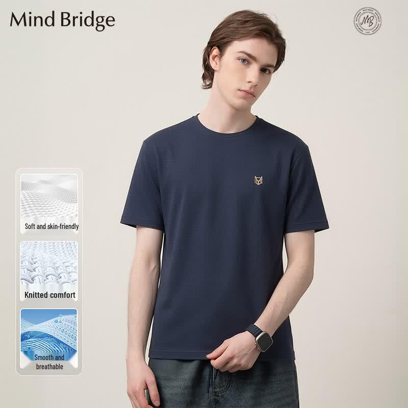 Mind Bridge Men s Embroidered Short-Sleeve T-Shirt 3XL