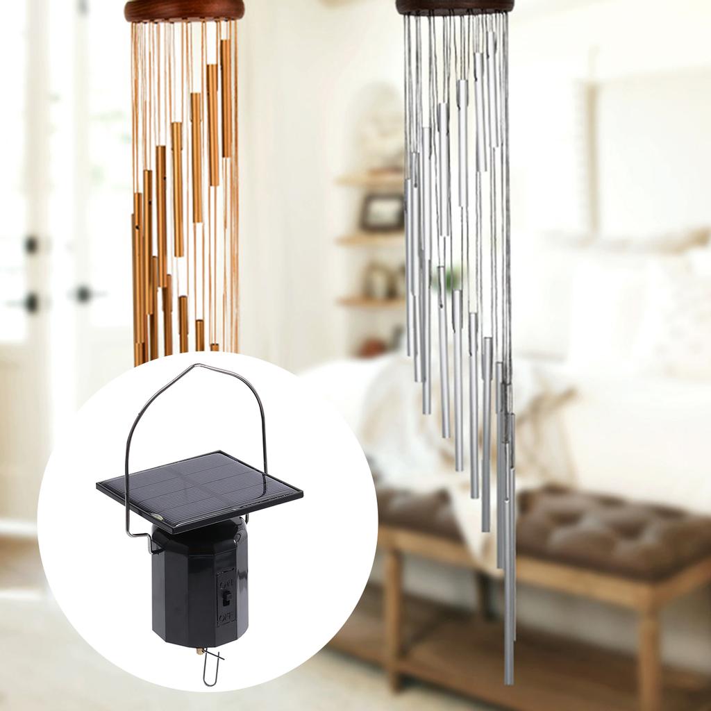 Motor Wind Spinner Rotating Bell Hanging Durable Material Windchime Solar Powered Functional Design