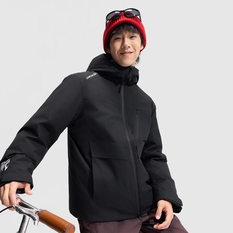 Li Ning Outdoor CF Water Resistant Windproof Durable Down Jacket Unisex Jacket Black AYMV159-4
