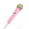 Kids Wired Microphone 3.5mm Plug Low Distortion Portable Music Toy Children Singing Mic for Karaoke Family Party Pink