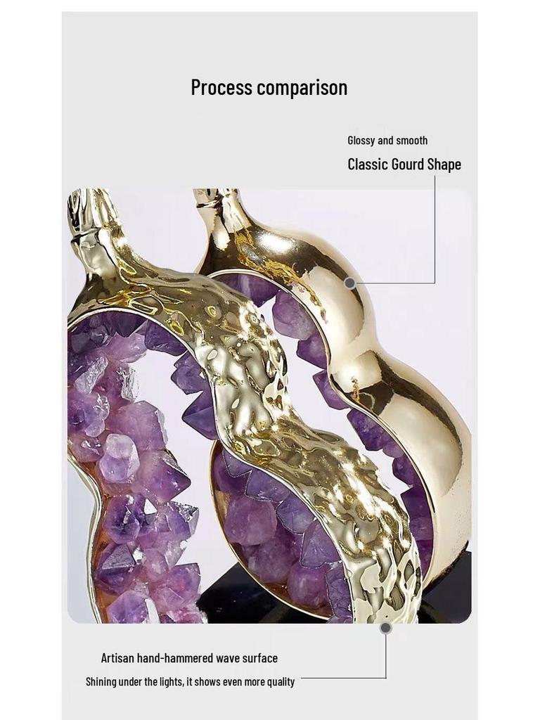 Elegante Ornamento a Zucca di Cristallo per Soggiorno, Ingresso, Mobile da Vino o TV - Decorazione Lussuosa e Regalo Perfetto per l'Inaugurazione della Casa