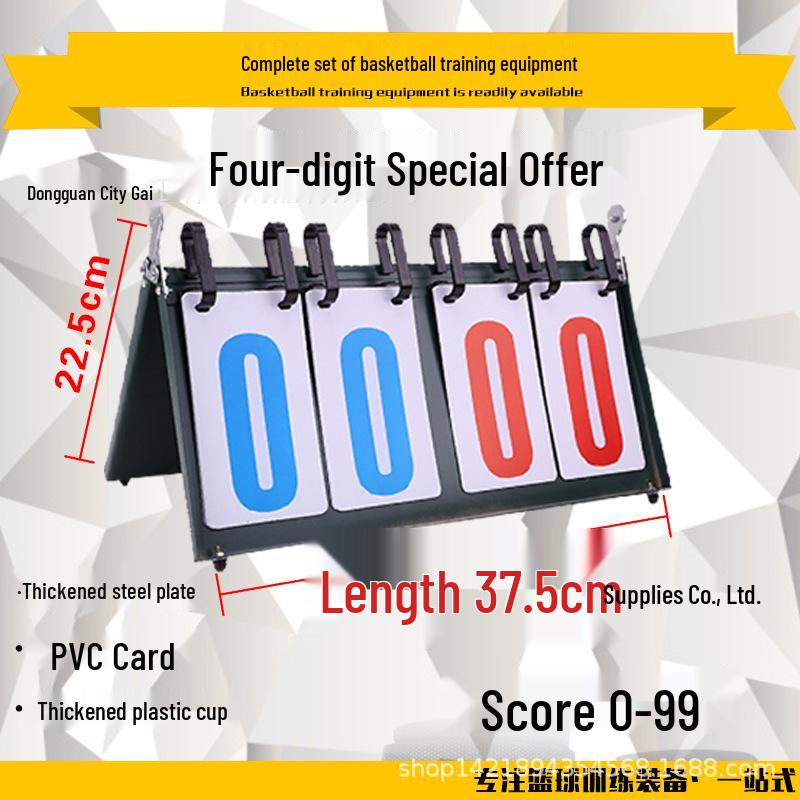Durable Non-Slip Foldable Basketball Training Camp Equipment with Storage & Competition Scoreboard