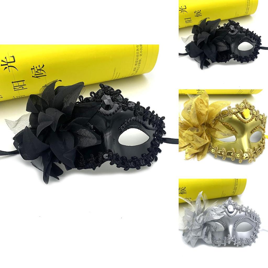 Halloween Costume Mask With Flower Decoration For Children And Adults Party Wear