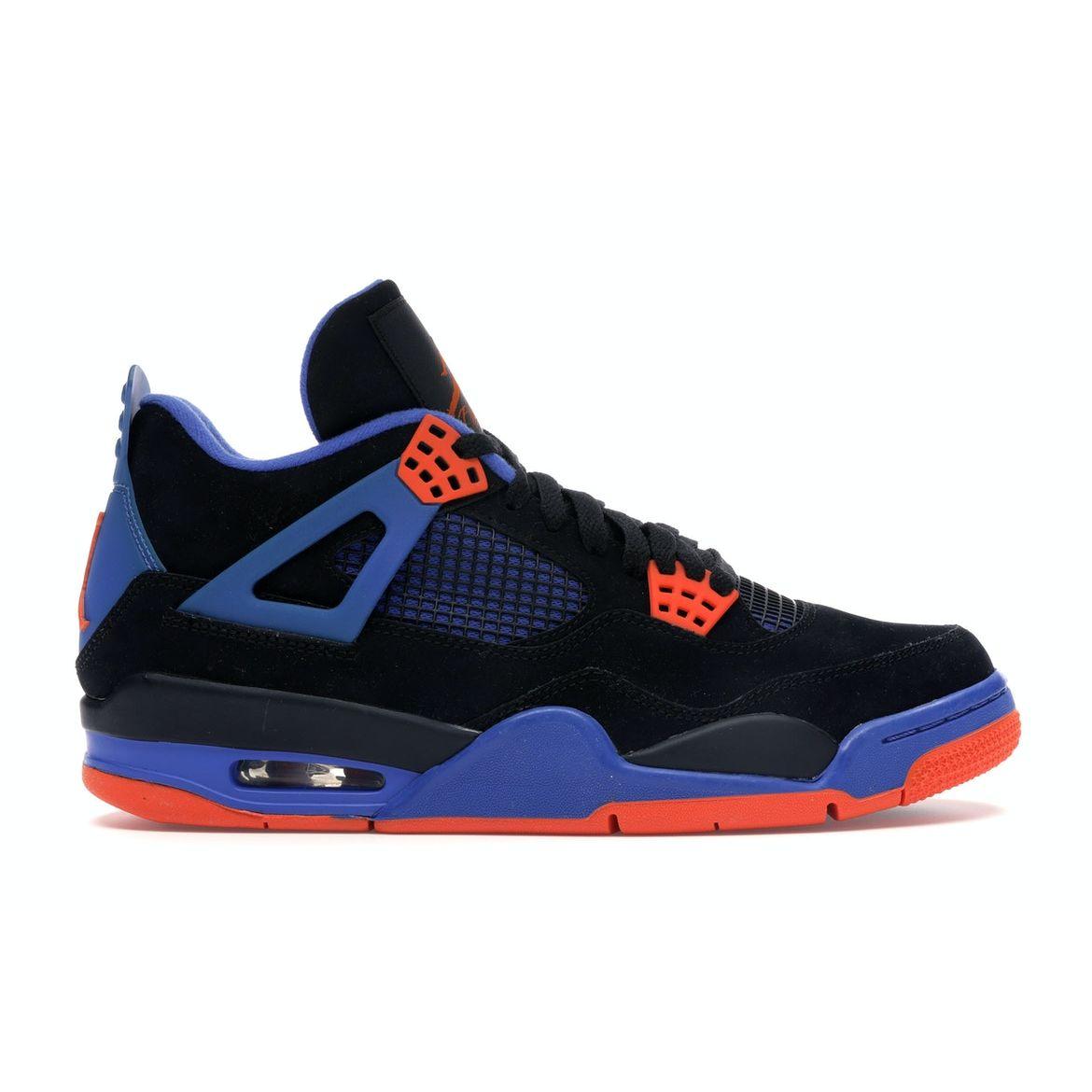 

Мужские кроссовки Air Jordan 4 Retro Cavs Black Safety-Orange Game-Royal 308497-027