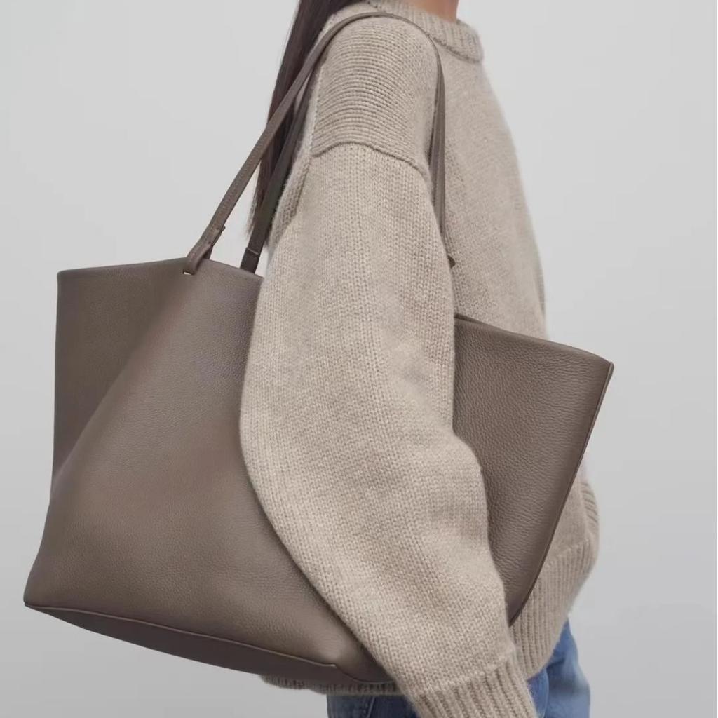 Grenzüberschreitender Trend TR Rindsleder-Tragetasche modisch und schlicht große Kapazität Pendler Kinder- und Muttertasche Einkaufstasche echtes Leder Damen-Tasche