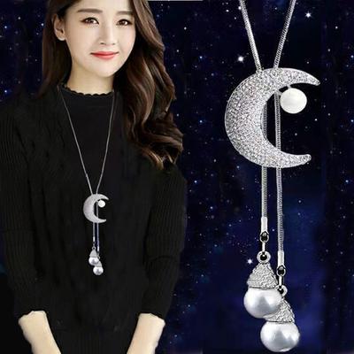 Korean Version of the New Sweater Chain, Long Women's Versatile Pearl Tassel Long Necklace, Autumn and Winter Clothing Jewelry Pendant Chain