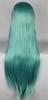 Long Straight Lamb Cosplay Wig with Adjustable Wig and Wig Net Green Set, (Ash Blend)