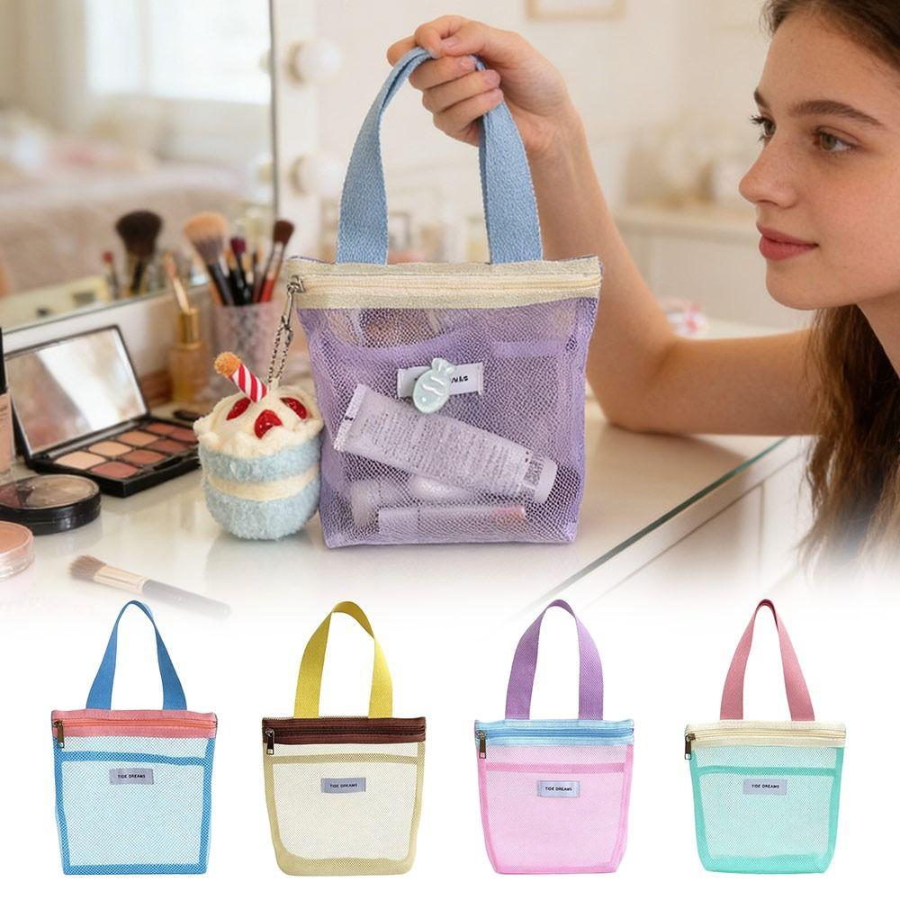 Large Capacity Handbags Transparent Makeup Bag Dopamine Storage Bags