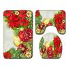 Christmas Bathroom Floor Mat Toilet Three-Piece Set